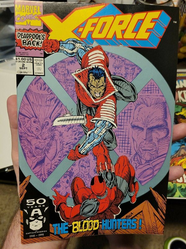 X-Force #2 2nd Appearance of Deadpool ~ NEAR MINT NM ~ 1991 Marvel Comics 