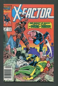 X-Factor #4 /  8.5 VFN+ Newsstand  May 1986 (E)