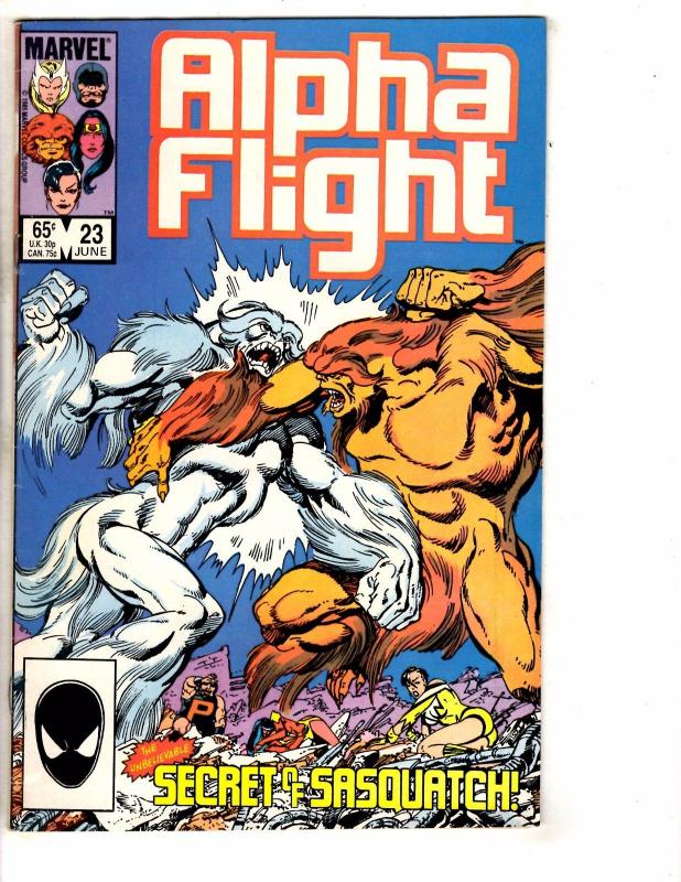 Lot Of 10 Alpha Flight Marvel Comic Books # 16 17 19 23 24 26 27 28 29 30 GJ1