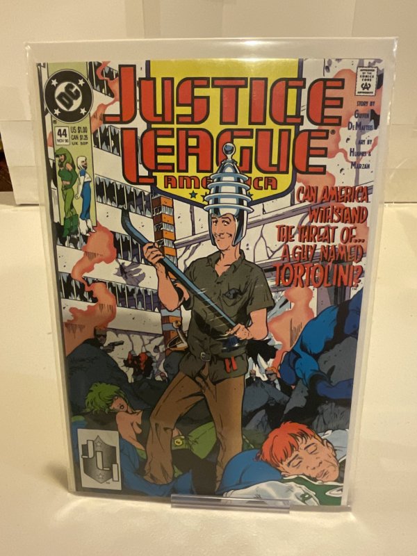 Justice League America #44 1990 9.0 (our highest grade) Adam Hughes Art!