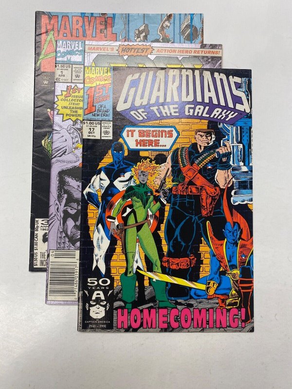 3 MARVEL comic books Marvel Age #118 Cage #1 Guardians Galaxy #17 67 KM11