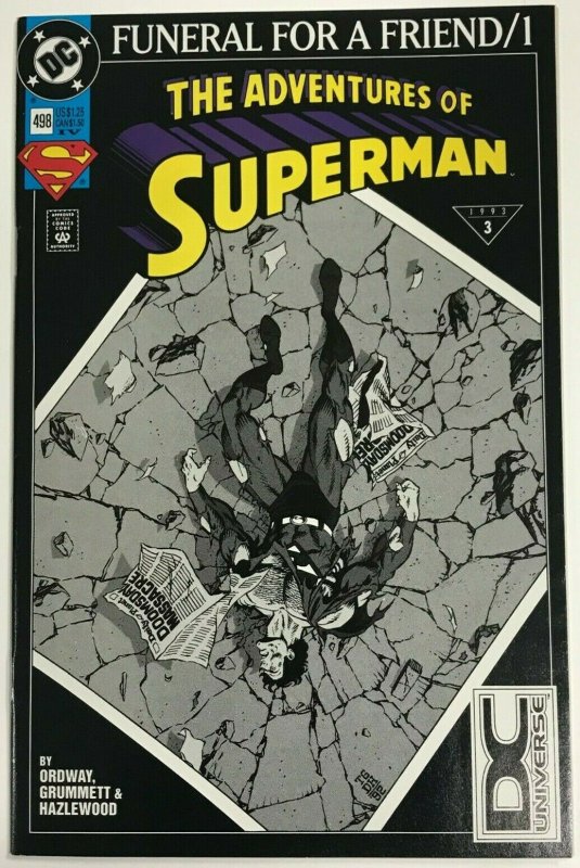 ADVENTURES OF SUPERMAN#498 VF/NM 1993 DC UNIVERSE EDITION DC COMICS