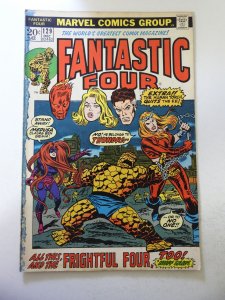 Fantastic Four #129 (1972) VG+ Condition moisture stain, overspray