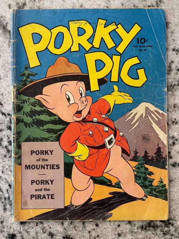 Four Color # 48 VG Dell Golden Age Comic Book Feat. Porky Pig Mounties J915 
