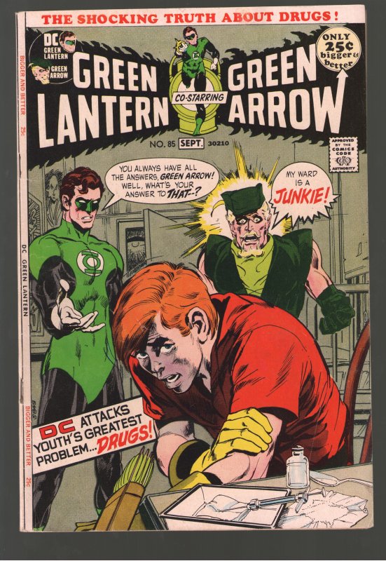 GREEN LANTERN 85 F+;DRUG ISSUE;NEAL ADAMS;CLASSIC COVER