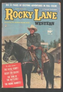 Rocky Lane Western #24-1951-Rocky Lane on Black Jack photo cover-B-Western fi...