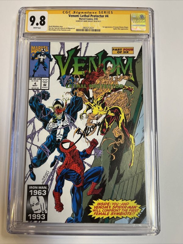 Venom: Lethal Protector (1993) # 4 (CGC 9.8 WP  SS) | 1st App Scream 