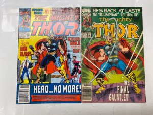 4 MARVEL comic books Mighty Thor #442 457 Surfer/ Warlock #1 Sleepwalker 50 KM19