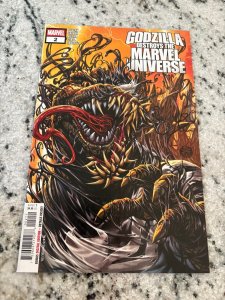 Godzilla Destroys The Marvel Universe # 2 NM Comic Book 1st Print 11 J436