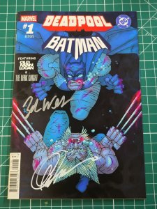 DEADPOOL BATMAN #1 FRANK MILLER 1:50 GREG CAPULLO/ZEBB WELLS SIGNED NYCC COA NM