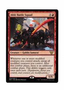 AKKI BATTLE SQUAD | RARE | COMMANDER: KAMIGAWA NEON DYNASTY #18/38 | MTG 2022