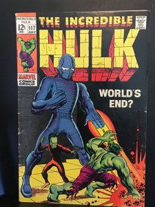 The Incredible Hulk #117 (1969) Vs. The Leader! Mid-grade key! VG/FN Wow