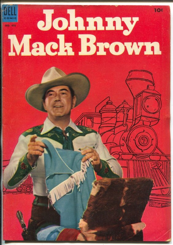 Johnny Mack Brown-Four Color Comics #493-Dell-photo covers-B-Western star-VG+