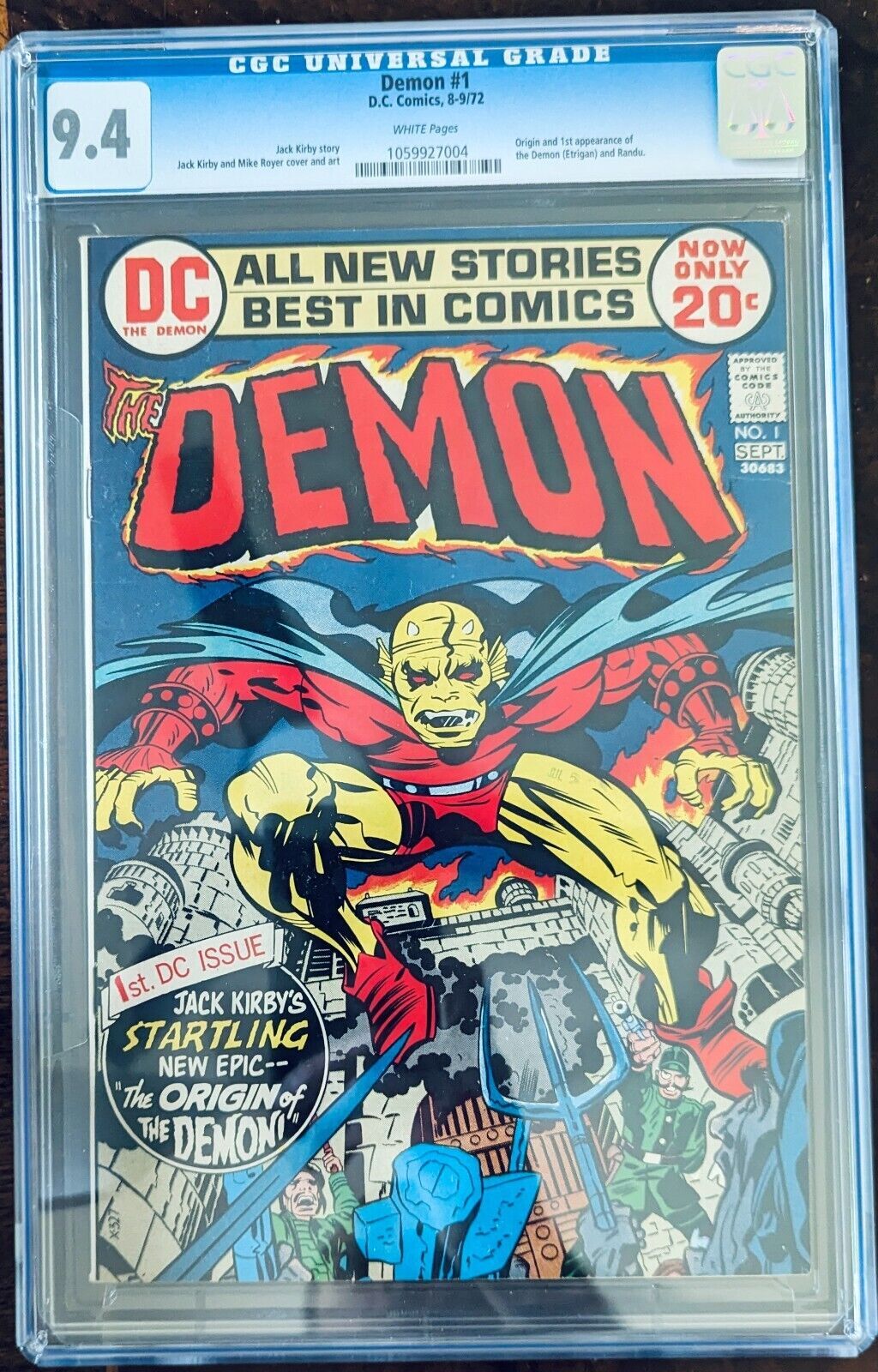 The DEMON No. 1 (Sept. 1972) NM by KIRBY, JACK: (1972) 1st Edition