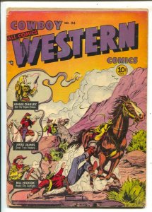 Cowboy Western #35 1951-Charlton-Keats Petree gunfight cover-Buffalo Bill Ann...