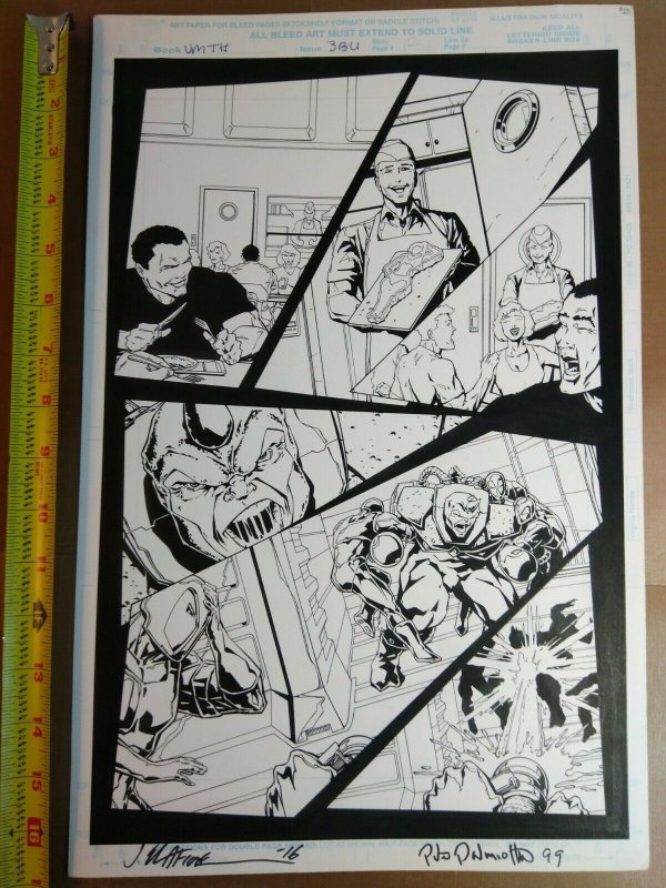 Original Art: Jim Calafiore & Pete Palmiotti - Venom the Hunted #3 pg 12 back-up