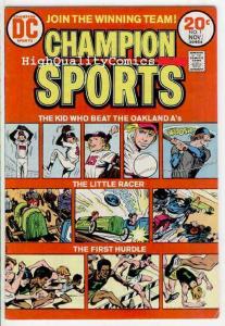 CHAMPION SPORTS #1, VF, Oakland A's, Racing,Hurdles, 1973, Bronze age