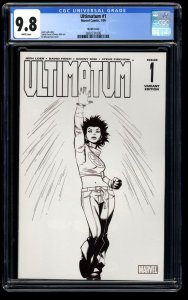 Ultimatum #1 CGC NM/M 9.8 1:75 Mcguinness Black and White Sketch Variant