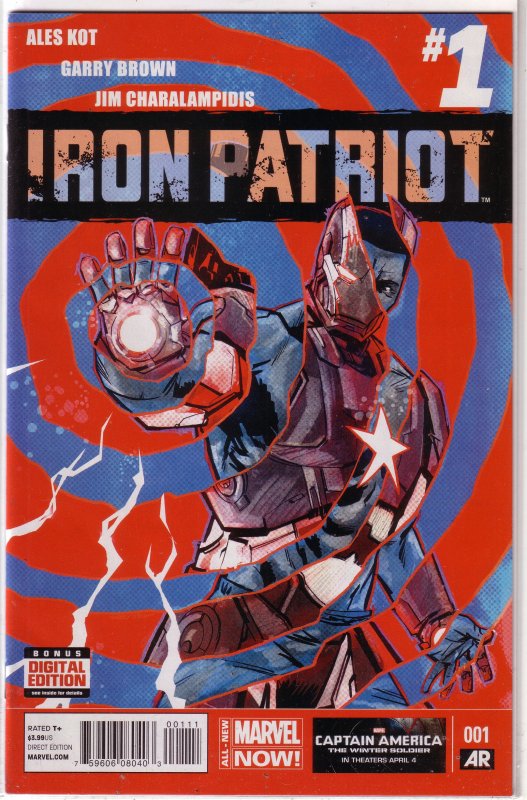 Iron Patriot #  1 VF/NM (All-New Marvel Now, 2014) Kott/Brown, Rhodey