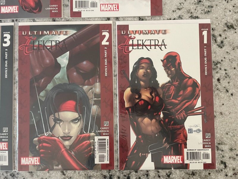 5 Ultimate Elektra Marvel Comic Books # 1 2 3 4 5 NM Daredevil Avengers 12 CH23