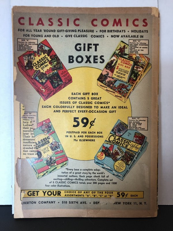 Classic Comics/ Classics Illustrated #33 (1947) Sherlock Holmes 1st Print HRN 33