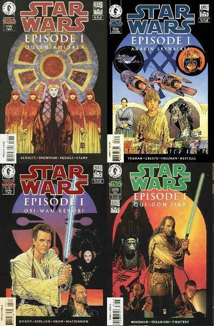 STAR WARS EPISODE 1 Amidala,Anakin,Obi,Qui ART CVRS