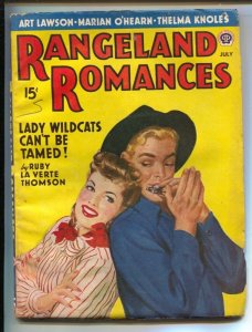 PULP:  Rangeland Romances 7/1945-Lady Wildcats Can't Be Tamed-Art Lawson-Th...