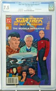 STAR TREK: NEXT GENERATION #1 ~ 1991 DC ~ CGC 7.5 VG- ~ The Modala Imperative