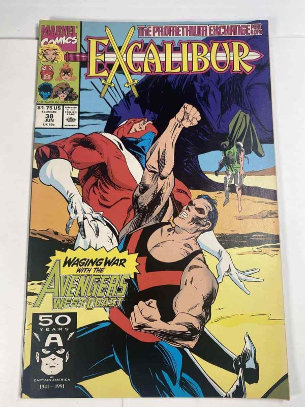 Excalibur #38 VF+ West Coast Avengers Marvel Comics C53A