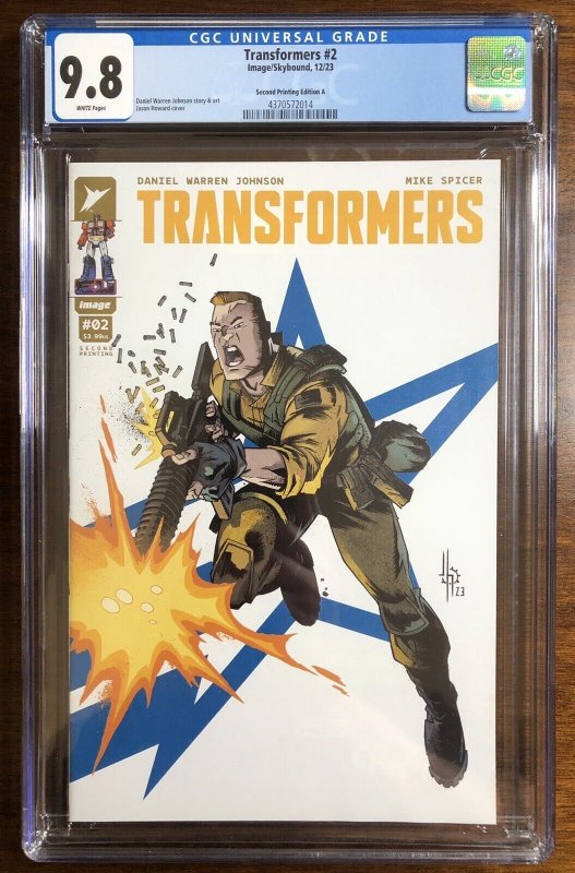 Transformers #2 CGC 9.8 2nd Print Duke Cover A Image 2023 Void Rivals GI Joe WP