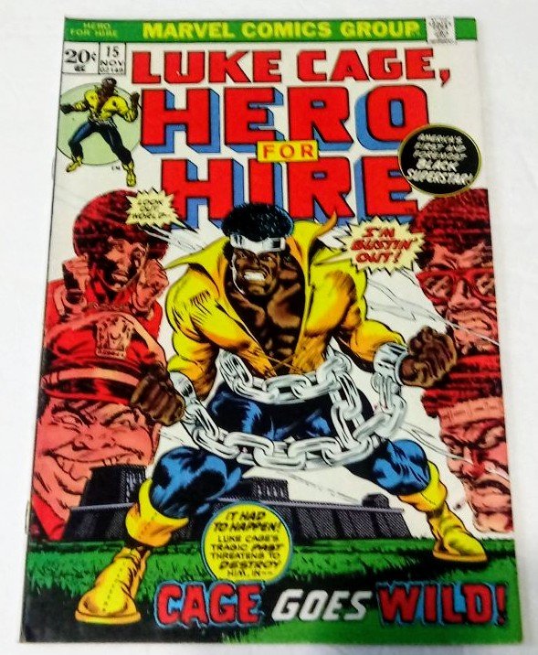 Luke Cage, Hero For Hire #15 (VF-) 1973 Bronze Age Marvel  ID07A