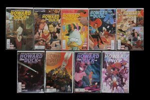 Howard the Duck #1-5 and #2-5 Variant Covers Lot of 9 Marvel Comics 2015 VF