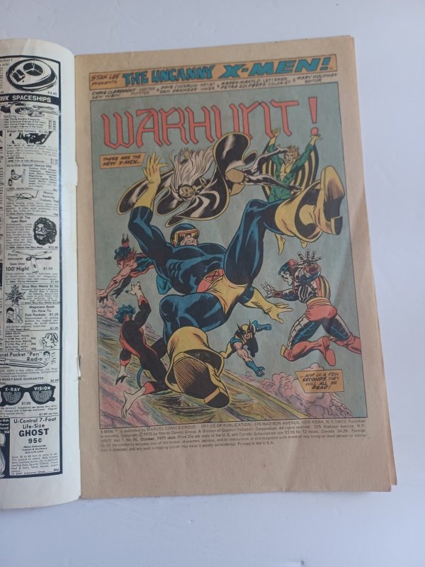 X-Men #95 - 3rd appearance new  X-Men - Death Thunderbird - 1975 - VG