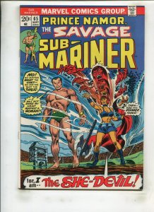 SUB-MARINER #65 (9.2) THE SHE-DEVIL!! 1973