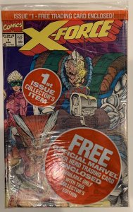 (1991) X-FORCE #1 Polly bagged DEADPOOL Card!