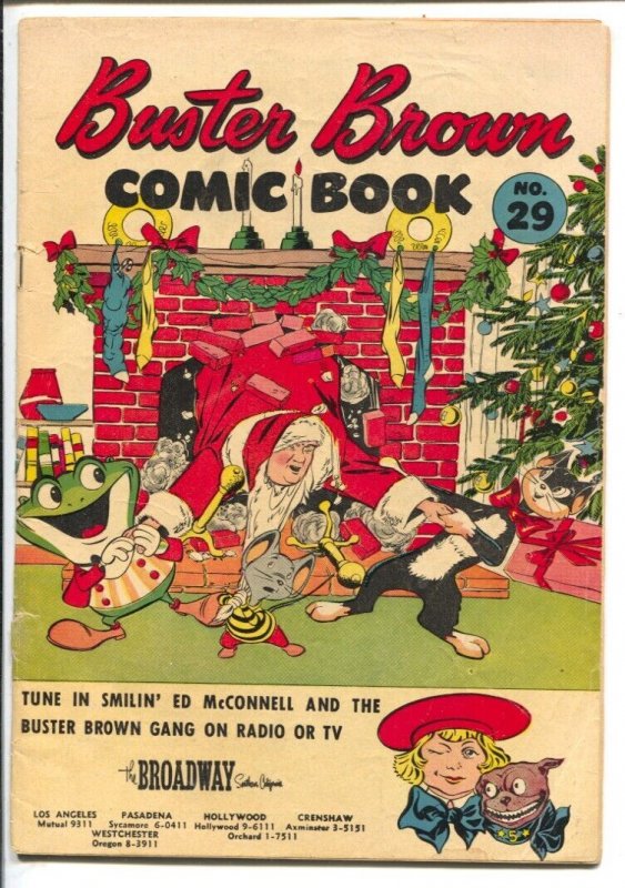 Buster Brown #29 1952-Brown Shoe Co.-Christmas-Santa Claus-sci-fi-jungle tige...