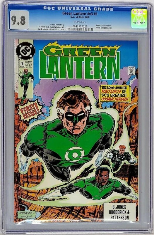 Green Lantern #1 DC 1990 CGC 9.8 Batman Blue Beetle Fire & Ice App Top Grade 