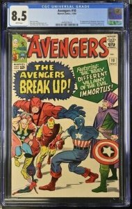 Avengers #10 1964 Marvel Comics CGC 8.5 1st app Immortus Jack Kirby White Pages