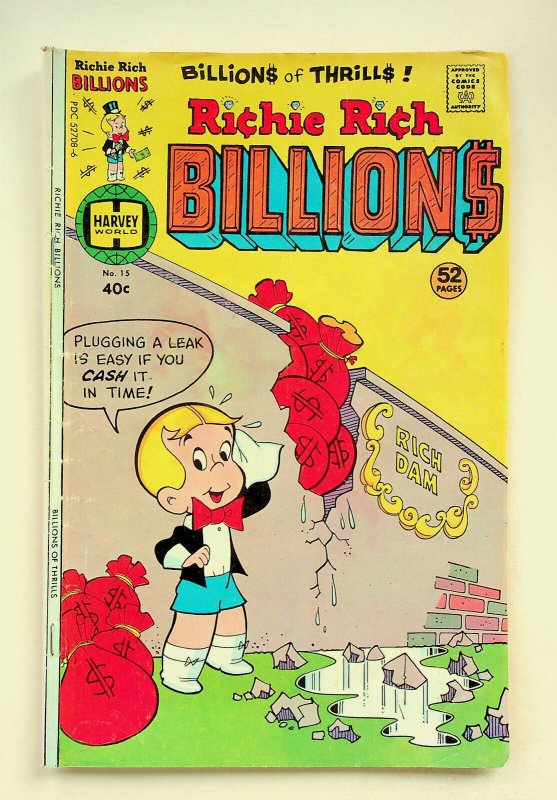 Richie Rich Billions #15 (Mar 1977, Harvey) - Good-