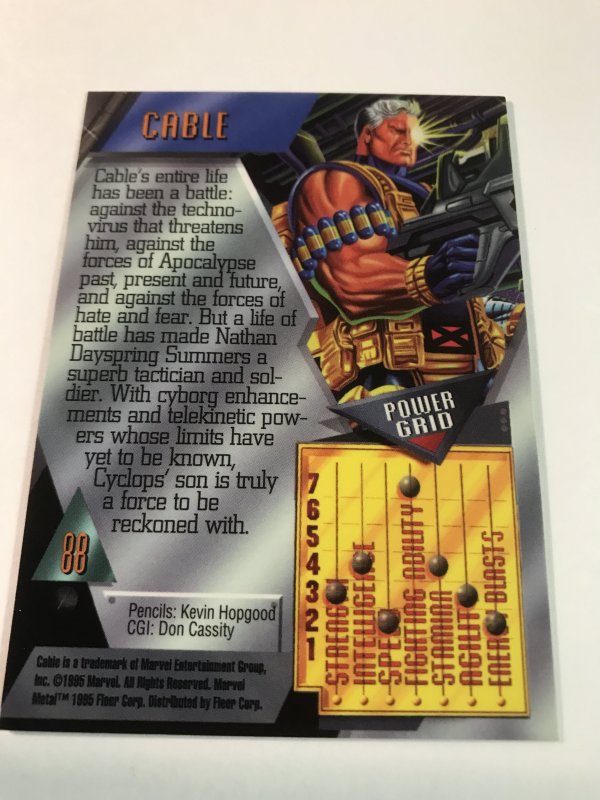 CABLE #88 card : Marvel Metal 1995 Fleer Chromium; NM/M X-men Avengers, base