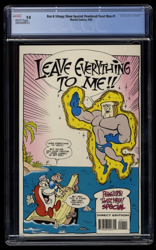 Ren & Stimpy Show Special: Powdered Toast Man #1 CGC NM/M 9.8 White Pages