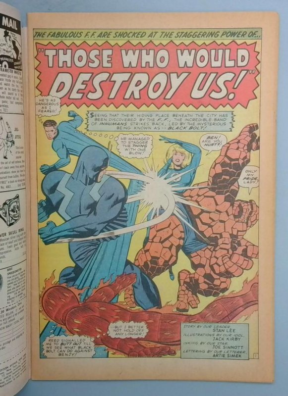 Fantastic Four #46 VG+ ? 1st Black Bolt ? Marvel Comics 1966 JR1
