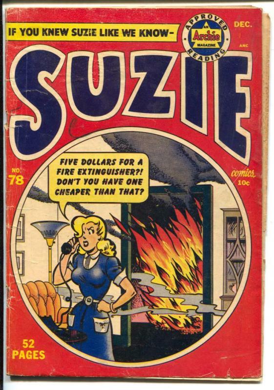 Suzie #78 1950-Archie-headlight cover-Katy Keene-ERB & Tarzan-FR