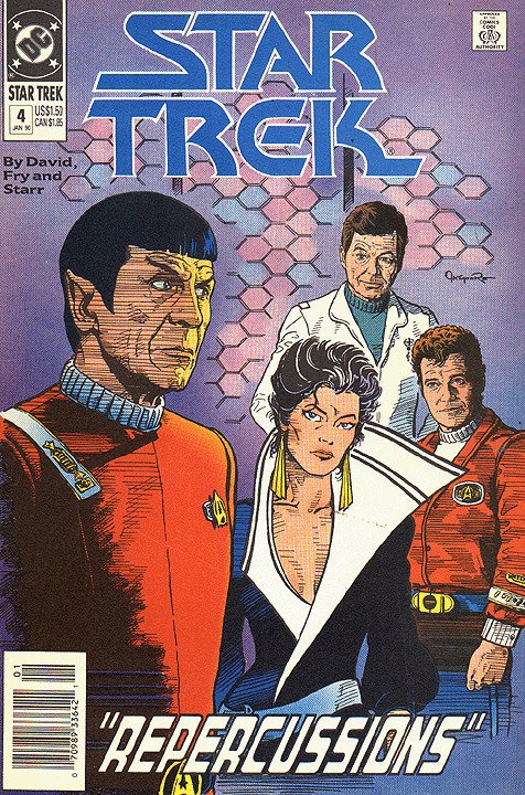 STAR TREK   (1989 Series)  (DC) #4 NEWSSTAND Good Comics Book