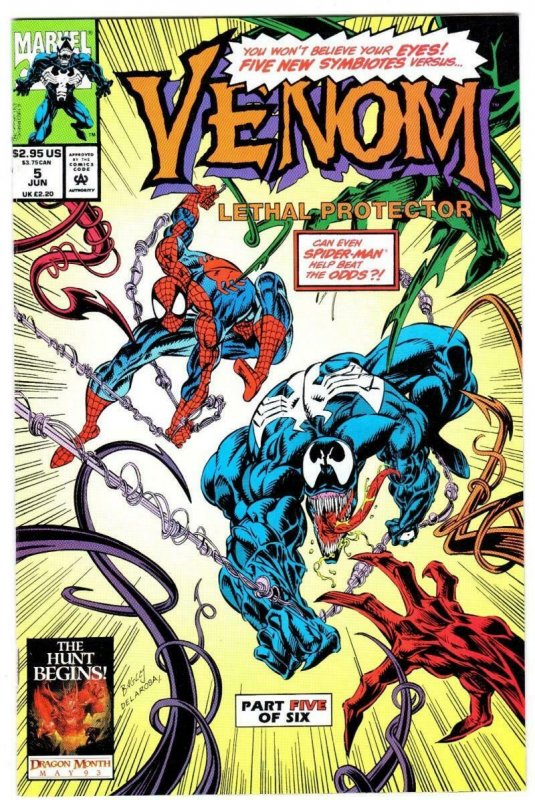 VENOM, LETHAL PROTECTOR #5, VF/NM,  Spider-man, Bagley, more Marvel in store