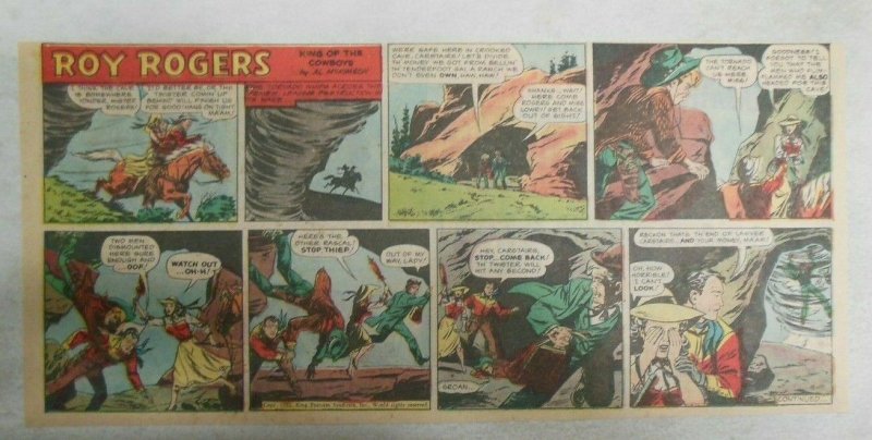 Roy Rogers Sunday Page by Al McKimson from 8/17/1952 Size 7.5 x 15 inches