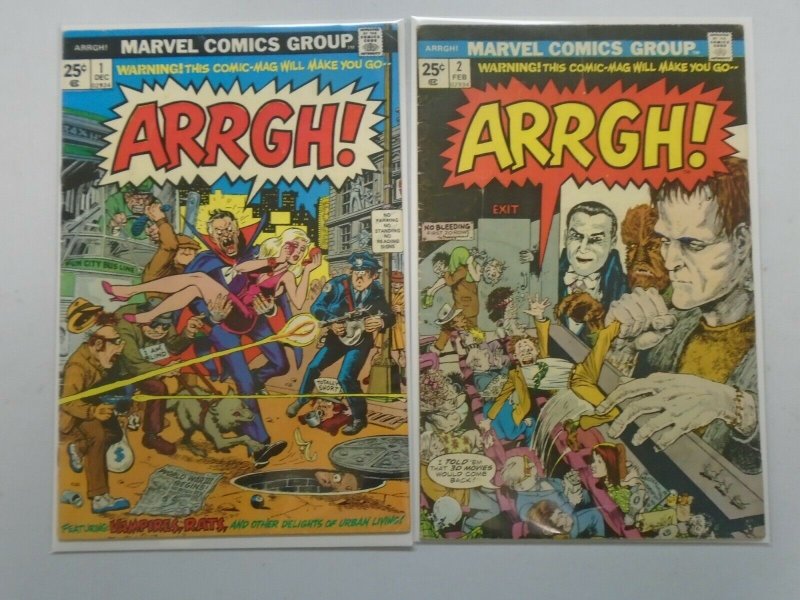 Arrgh! #1+2 4.0 VG (1974-75 Marvel)