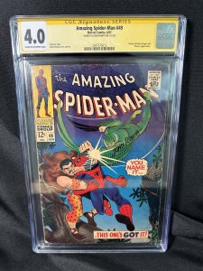 Amazing Spider-Man #49 Vulture 1967 CGC SS 4.0 Signed By John Romita Sr