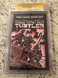 Teenage Mutant Ninja Turtles #1 CGC 9.8 FCBD Variant SIGNED & Sketch Eastman RM2