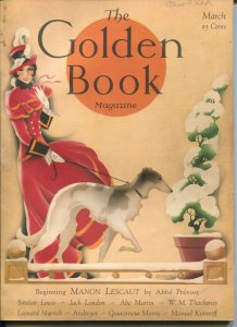 Golden Book 3/1931-pulp fiction-art deco cover-Leech-London-Sinclair Lewis-VG